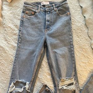 Zara Split Hem Jeans